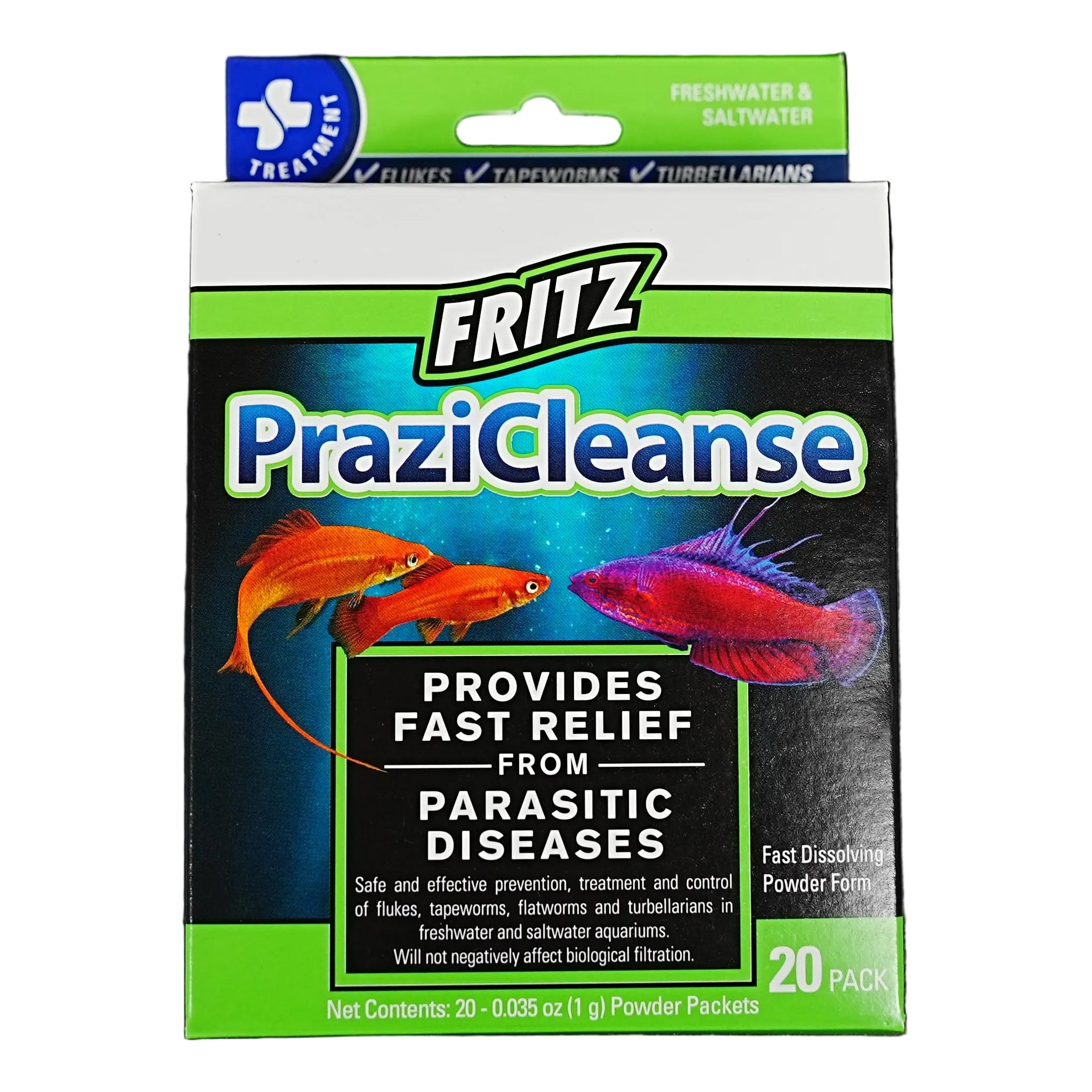 Fritz Aquatics PraziCleanse Freshwater and Saltwater Parasitic Infection Fish Medication