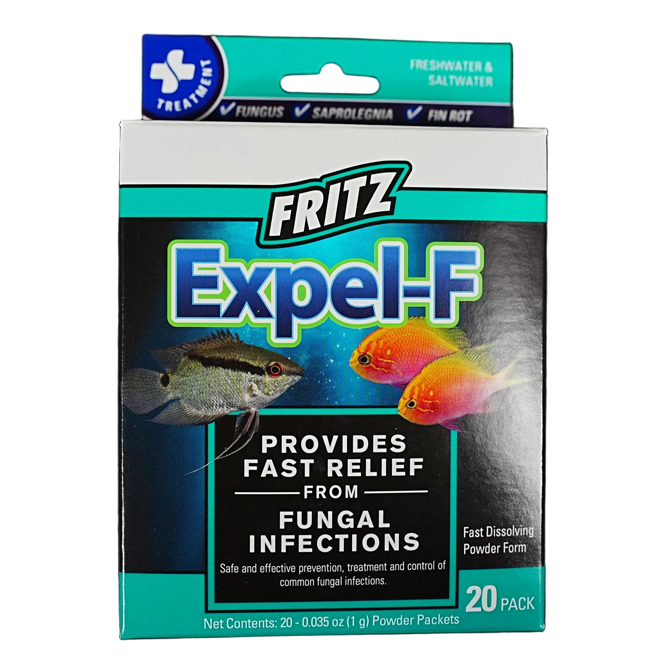 Fritz Aquatics Expel-F Freshwater and Saltwater Fungal Infection Fish Medication