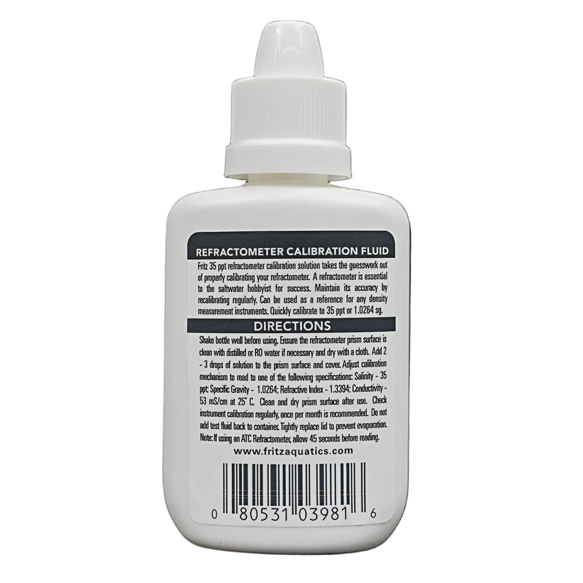 Fritz 35PPT Refractometer Calibration Fluid 1.25oz