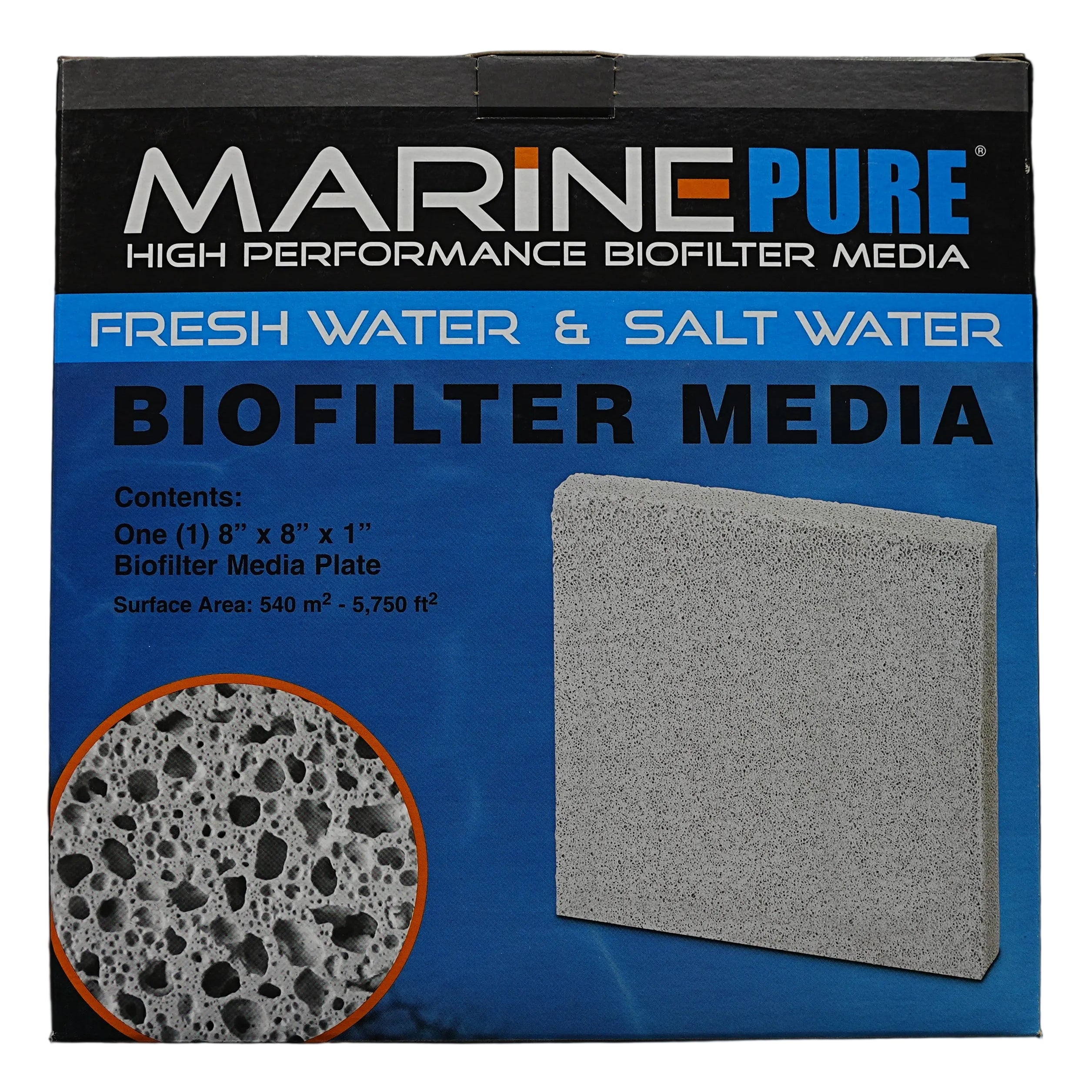 Marine Pure Plate 8x8x1 High-Performance Bio-Media