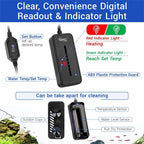 hygger Small Submersible Aquarium Heater with Thermostat for Saltwater & Freshwater