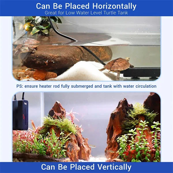 hygger Small Submersible Aquarium Heater with Thermostat for Saltwater & Freshwater