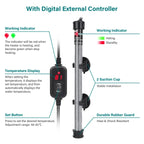 hygger Submersible Aquarium Heater with Temperature Controller for up to 20/26/40/48 Gallons