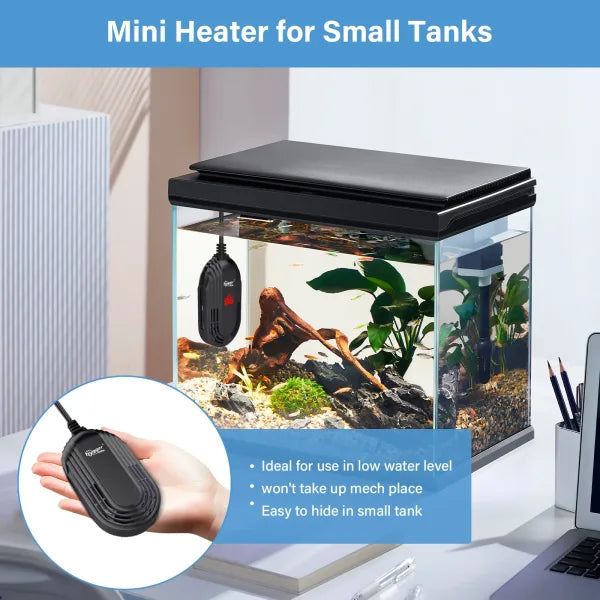 hygger Small Aquarium Heater, for up to 25 Gallon Betta/Turtle/Small Fish Tanks