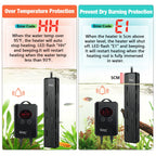 hygger Submersible Fish Tank Heater with Digital LED Controller, and Multiful Functions for Saltwater & Freshwater