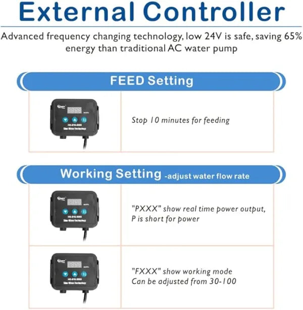 hygger Submersible and External Water Pump for Fish Tanks, Aquariums, Ponds, Fountains, Sump, Hydroponics
